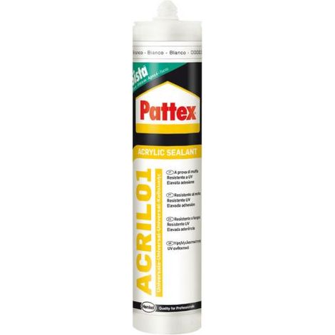 FPLUS masilla rellen.bla.300ml. , Sellador acrílico para paredes y grietas. Pintable. Fácil aplicación. Ideal para juntas de bajo movimiento. Adhiere sobre la mayoría de los soport (1/2)