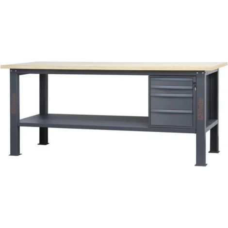 Beta C58BC-W2,1 4C/A Banco da lavoro con piano in legno 2,1 m e 4 cassetti (1/3)