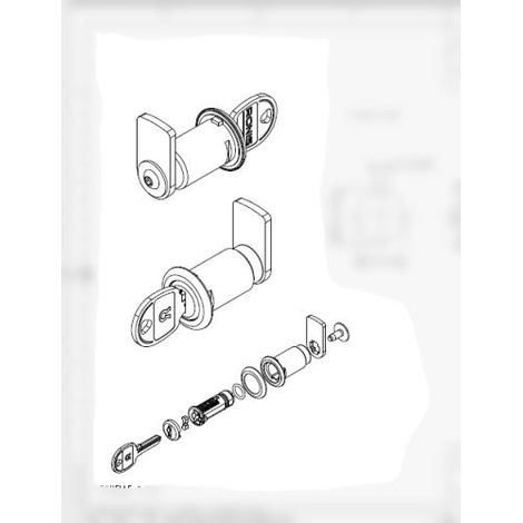 Cerradura larga Renz 37 mm para buzones colectivos