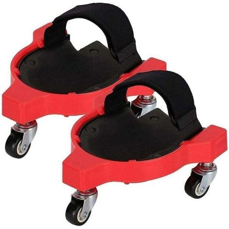 Multifunctional Sliding Knee Brace with Wheels - Red - 29.5 x 28.8 cm - Pack of 2 (1/4)