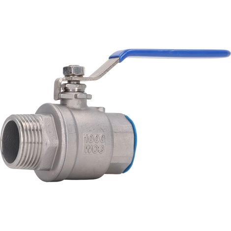Kugelhahn 1 Zoll NPT Edelstahl gerader Kugelhahnanschluss für Wasser und Öl (1/5)