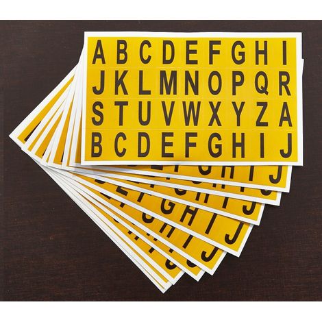 PROVOST - Lettres adhésives panachées A-Z (blanc) - Hauteur 15 mm - Lot de 25 (1/3)