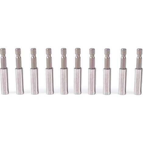 Schraubendreher-Bithalter, 10 Stück. Magnetischer Bithalter, magnetischer Schraubendreher-Bithalter, magnetischer Schraubendreher-Bithalter für Bohrmaschine, Schraubendreher, 60 mm (1/5)