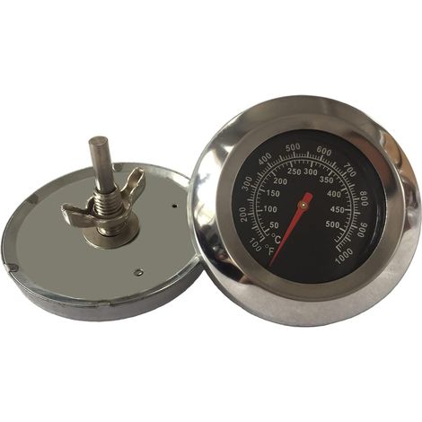 Termómetro de Cocina para Cocina, Medidas de 50 a 500 ℃ o de 100 a 1000 ℉ con Esfera Grande, Apto para Tostadora de Pan, Ahumador, Barbacoa. (1/5)