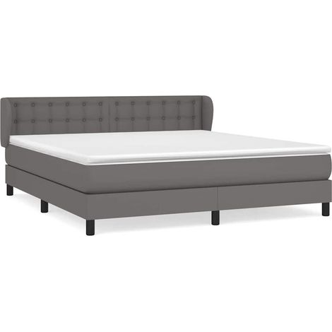 Maison Exclusive - Boxspringbett mit Matratze Grau 160x200 cm Kun (1/5)