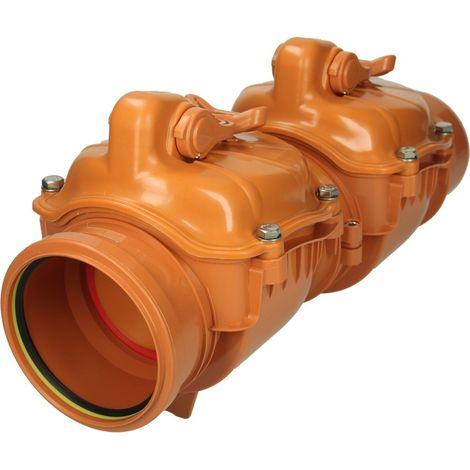 airfit clapet anti-retour double DN 110 avec verrouillage manuel supplémentaire, rouge brun