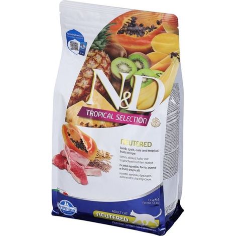 Farmina Cat N&ampD Tropical Adult Neutered Agnello  - Farmina Cat N&ampD Tropical Adult Neutered Agnello - Sacco Da 1,5 Kg (1/2)