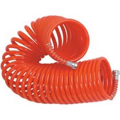 1 TUBO PER COMPRESSORE A SPIRALE - ø mm.6x8 MT 15 CON RACCORDI BAIONETTA
