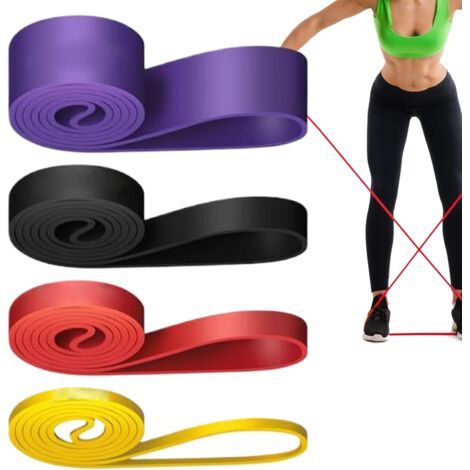 Bandes Élastiques De Fitness Set de 4 Bandes de Yoga,Sangles Yoga Musculation pour Sportifs,Professionnels Sportifs Débutants (1/5)