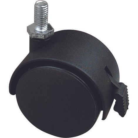 Utilia RUOTA GIREVOLE PER MOBILI CUFFIA NYLON+FRENO  mm. 50-perno M8x15 4.00 pz