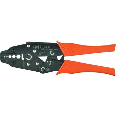 Pince à dénuder Pince à sertir coaxiale, connecteurs RG55 RG58 RG59 à sertir coaxial, outil de sertissage à cliquet en acier carbone (1/3)