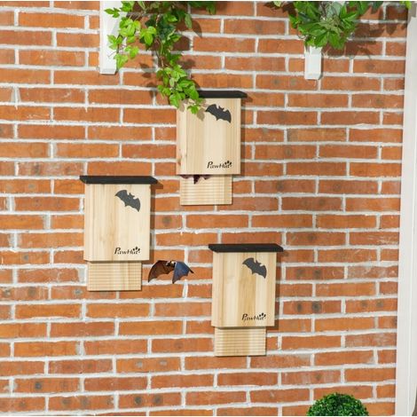 Nicho para murciélagos de 3 piezas, madera de abeto tratada, 25 x 6 x 37,5 cm OKMYHOME (1/5)