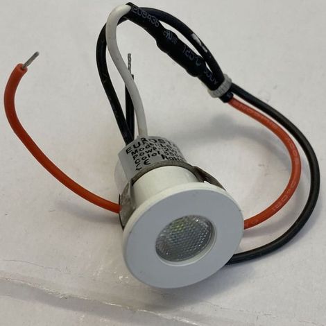 TrAdE Shop Traesio - Mini Faretto Led 2 Watt Incasso 3v-5v Luce Fredda 6500k Punto Luce Diametro 20mm - (1/2)