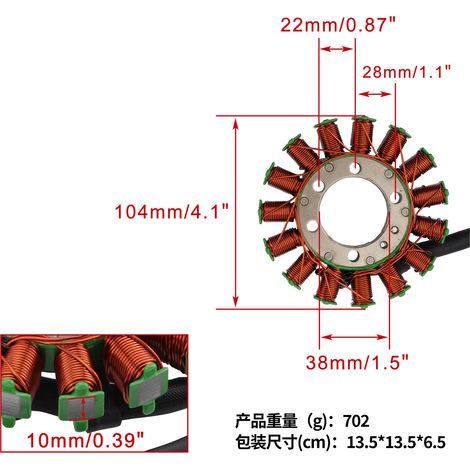 Motorcycle stator coil CBR1000RR Fireblade 2008 2009 31120-MFL-641 (1/4)
