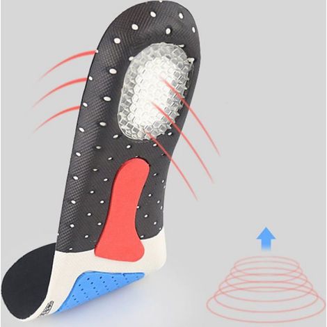 2 Paires De Gel Semelles, Orthopédiques, Semelle, Semelle Respirante Gel Épine Calcanéenne Sport Chaussures De Travail Chaussure (1/4)