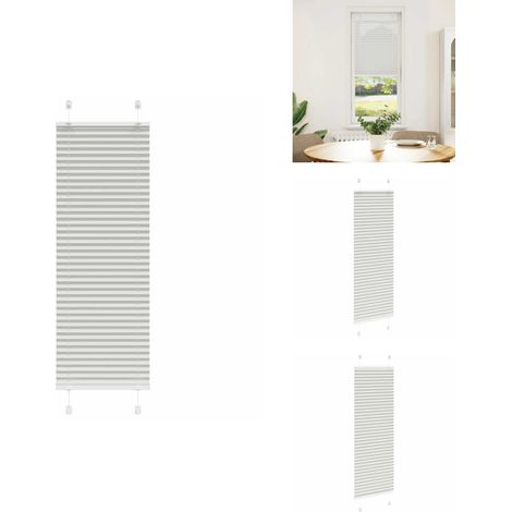 Store plissé gris clair 40x150 cm largeur du tissu 39,4 cm - Store Plissé - Stores Plissés - Store Plissé De Fenêtre - Plisse Aveugle (1/5)