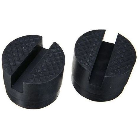 (Schwarz, 2 Stück) Gummipads für hydraulische Wagenheber, solider Unterbodenschutz beim Anheben des Fahrzeugs, 48 mm Durchmesser (1/5)