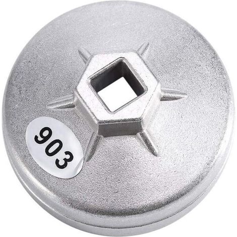 74mm 14 Flûte Clé à Douille Universelle en Alliage D'aluminium, Clé Filtre à Huile Multifonction Outil de Suppression de Douille de Clé