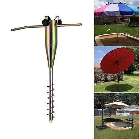Support de parasol de plage réglable pour terrasse, clôture, jardin, camping en plein air (1/4)