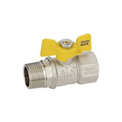 VANNE À BILLE POUR GAZ MF À PAPILLON MOD. DAKOTA Taille : 3/4"  DN 15