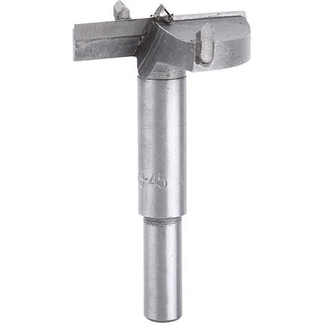 Forstner Drill Bit Hole Boring Woodworking Cutting Edges Round Shank (45mm) (1/2)