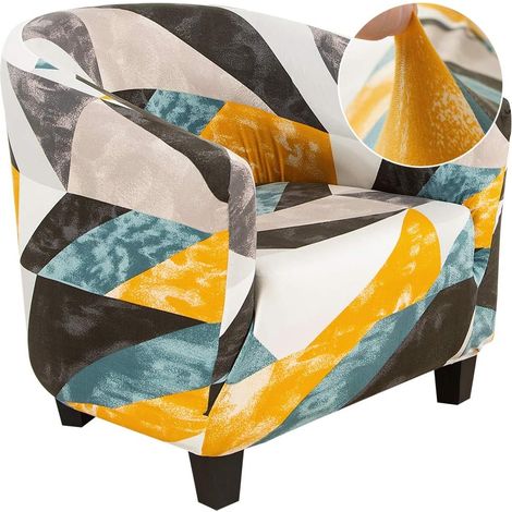Housse de chaise élastique imprimée de canapé housse de protection amovible et lavable (partie j) (1/5)