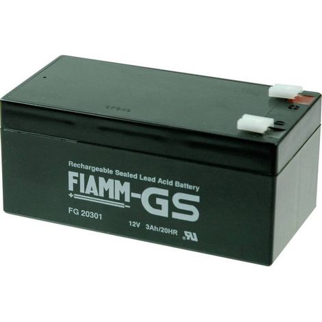 [NEUWERTIG] B-Ware Fiamm Bleiakku AGM 12V 3.4Ah wartungsfrei Flachstecker 134x66x65mm Batterie (1/2)