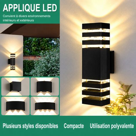 Applique Murale LED Intérieur Extérieur IP44 Luminaire Mural Éclairage Façade Jardin Couloir Balcon 185-265V Raccordement Filaire – Livraison gratuite (1/5)