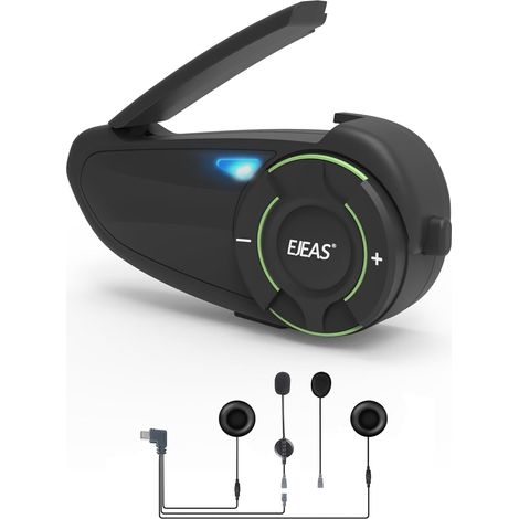 Q8 Mesh 3.0 Système de Communication d'interphone de Groupe, Intercom Bluetooth 5.1 pour Casque de Moto avec Réduction du Bruit CVC et Partage de Musique (1/5)