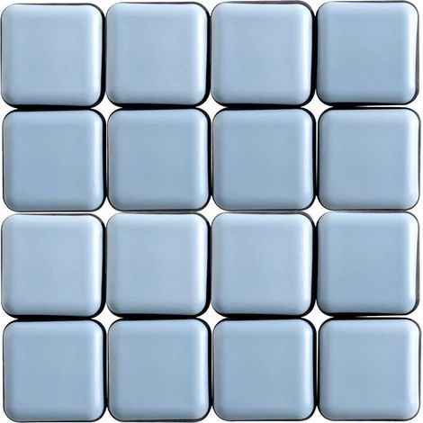Patins pour meubles, 16 patins autocollants en PTFE Téflon, carrés, adaptés aux sols lisses et aux tapis (carrés, 25 x 25 mm) (1/5)