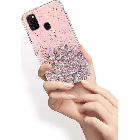 Samsung Galaxy M21 Hülle, Glitzernd, Pink (1/3)