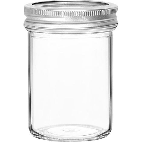 Vaso de café de 200 ml apto para congelador，con tapa de rosca. Calidad de cafetería en casa. Vidrio apto para alimentos (1 unidad) (1/5)
