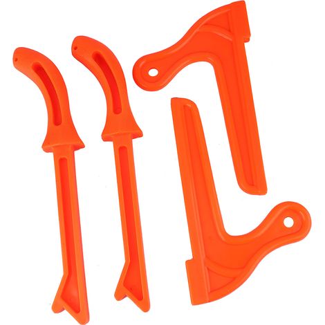 4 pièces de poussoirs en plastique sécurité pour protection mains scie à main outil menuiserie travail bois orange (1/5)