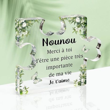 Original Cadeau Nounou Fin de Contrat et de Vacances - Nounou,merci À Toi être une Pièce Très Importante de Ma Vie, OBJET DECORATIF (1/5)
