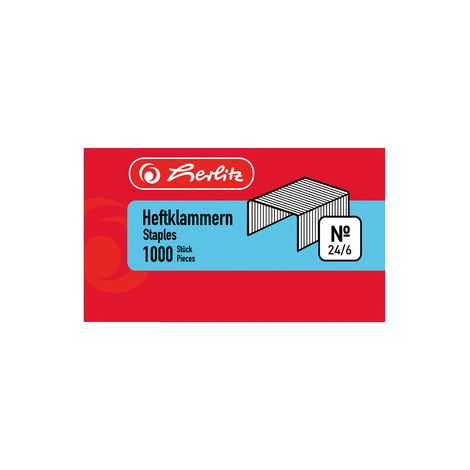 Herlitz Herl Heftklammern No. 24/6 1000er (8760514)