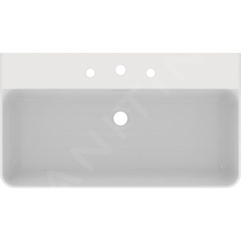 Ideal Standard Conca Ceram - Lavabo à poser 800x450 mm, avec trop-plein, 3 trous pour robinet, blanc T382701 (1/5)