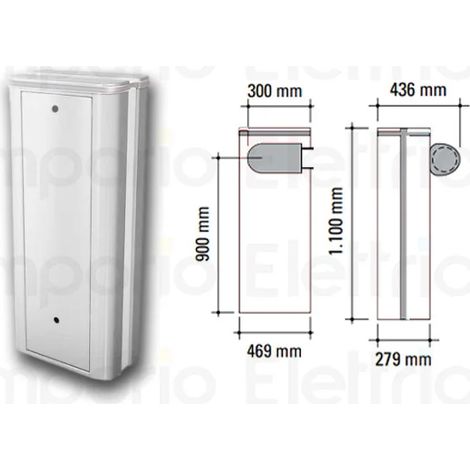 faac kit barrière automatique 24v avec capot blanc 104680 hybrid b680h kit w