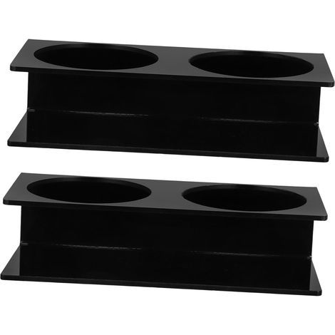 Acrylic Drink Holders with 2 Slots Hotel Drink Tray Storage (1/5)
