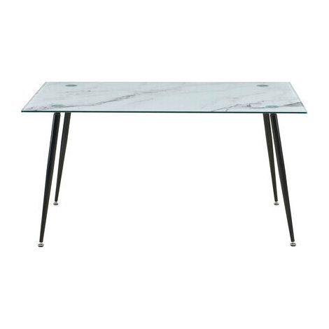 TAVOLO MIRROR 120X80X75 VETRO MARMO 290 LUCIDO