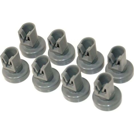 Roulettes pour panier inférieur de lave-vaisselle, jeu de 8 roulettes, 25 mm, gris, pour AEG, ELECTROLUX (1/4)