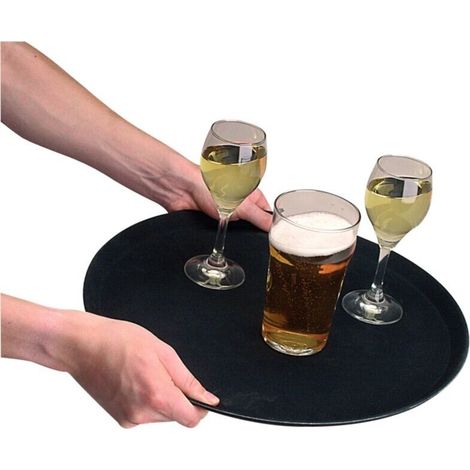 Plateau antidérapant en plastique Kristallon rond 280 mm (1/5)