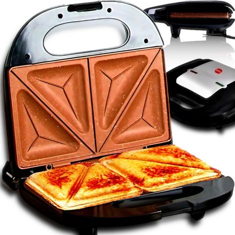 KERAMIKTOASTER 750W Eldom Schwarz 2 SANDWICHES ANTIHAFTBESCHICHTUNG