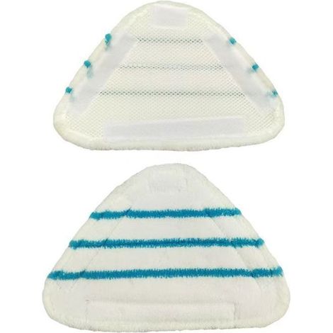 Housses en Microfibre Balai Vapeur Steam Accessoire Chiffons universel Triangle lavable pour Nettoyeur Vapeur Hot Spray, Blanc Microfibre Steam Mop Pads Lavables En Machine(lot de 3) (1/5)