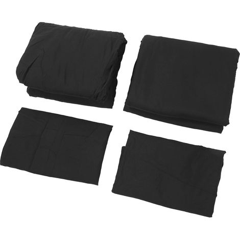 Ensemble de literie simple, doux et confortable en fibre synthétique, confectionné avec soin, idéal pour les entreprises, les hôtels et la maison. Noir, taille King US. (1/5)