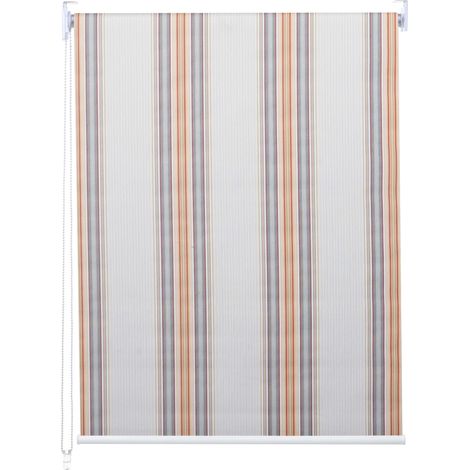 Estor enrollable opaco para ventana protección solar estor lateral 60x230cm opaco gris marrón naranja 040004439