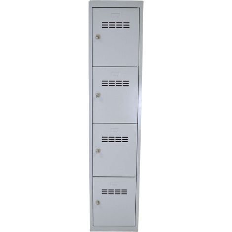 [JAMAIS UTILISE] Vestiaire 4 Casiers CARAY 1 Colonne Fermeture par Cadenas 180x40x50cm - 272/1COL-4C/GG (1/5)