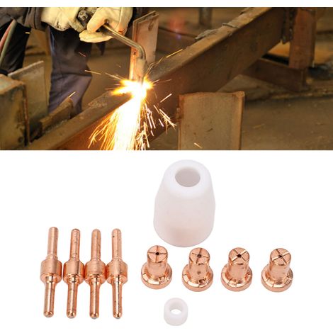 65 pièces de buses, torches, têtes de pistolet de pulvérisation, combinaisons de buses et accessoires pour pistolets de soudage pour machines de découpe plasma à air PT-31 et LG-40 (1/5)