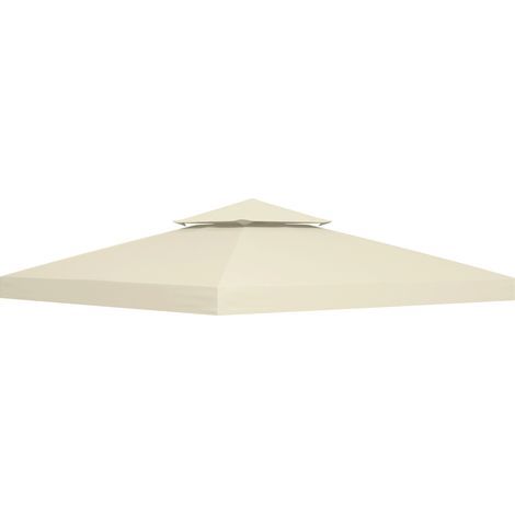 Tetto di ricambio in poliestere bianco crema per gazebo metallico 3 × 3 m, ideale per giardino e terrazza (1/5)