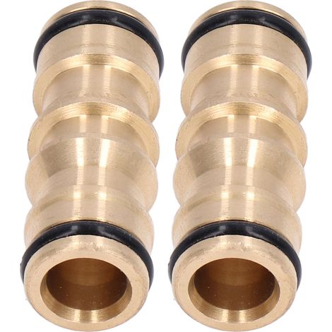 Lot de 2 raccords rapides mâle-mâle en laiton pour tuyaux/connecteurs de tuyauterie (1/2 pouce) (1/5)
