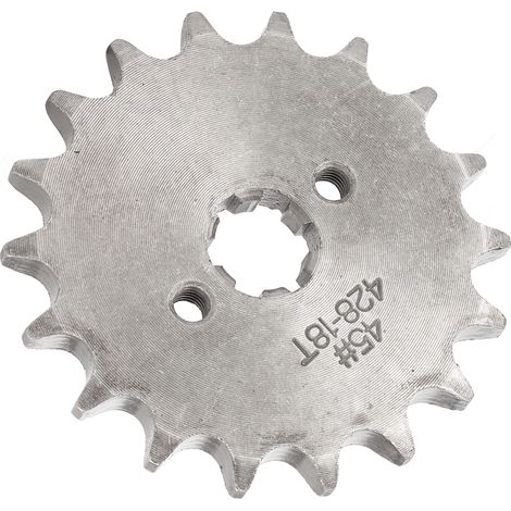 Pignon avant 18 dents compatible avec les motos tout-terrain PIT PRO 110cc, 125cc et 140cc (chaîne 428). (1/5)